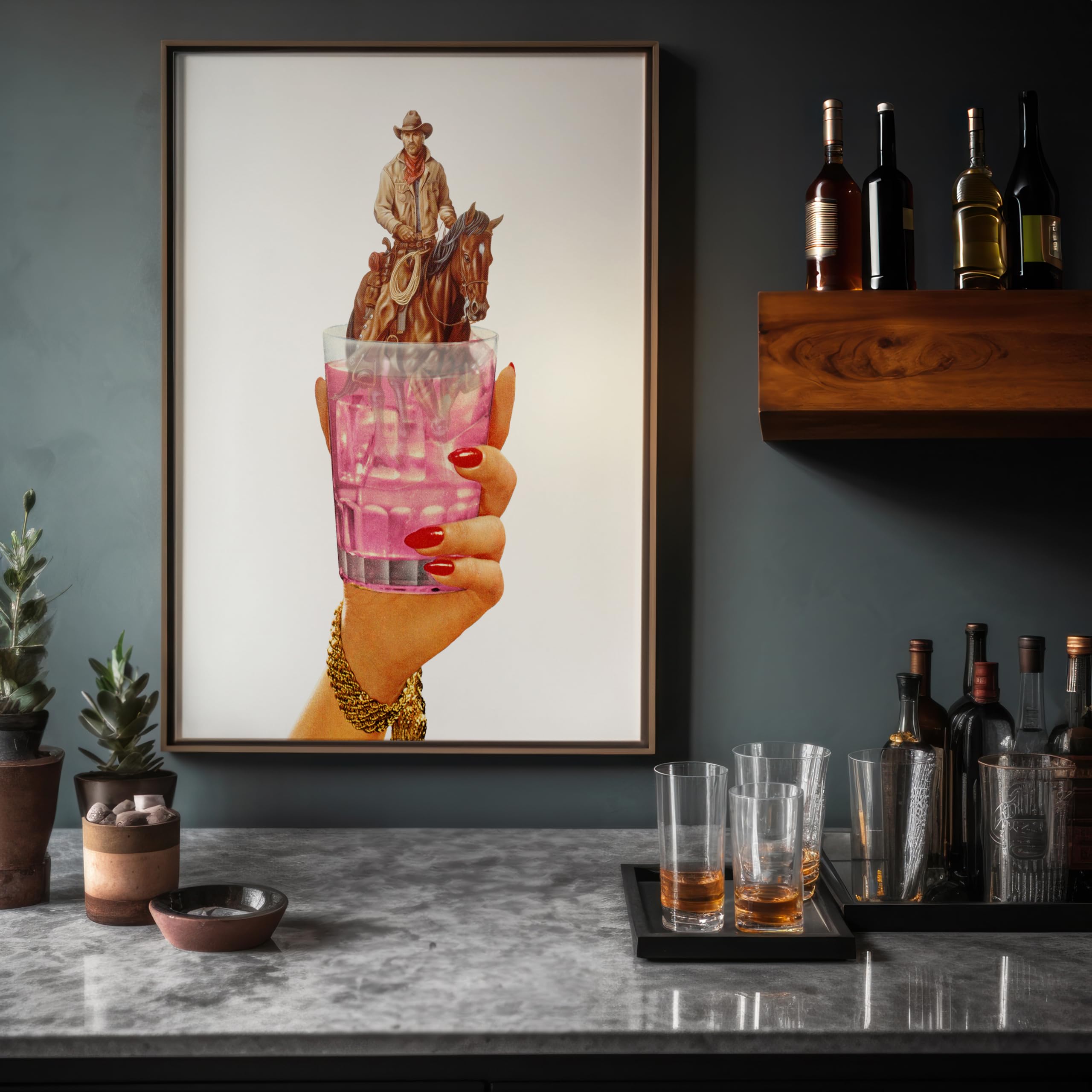 Poster In Latta Vintage Cowboy 30x40 Cm - Targa Decorativa Con Scritta 'So Choose Something Fun' Per Bar E Garage - 4