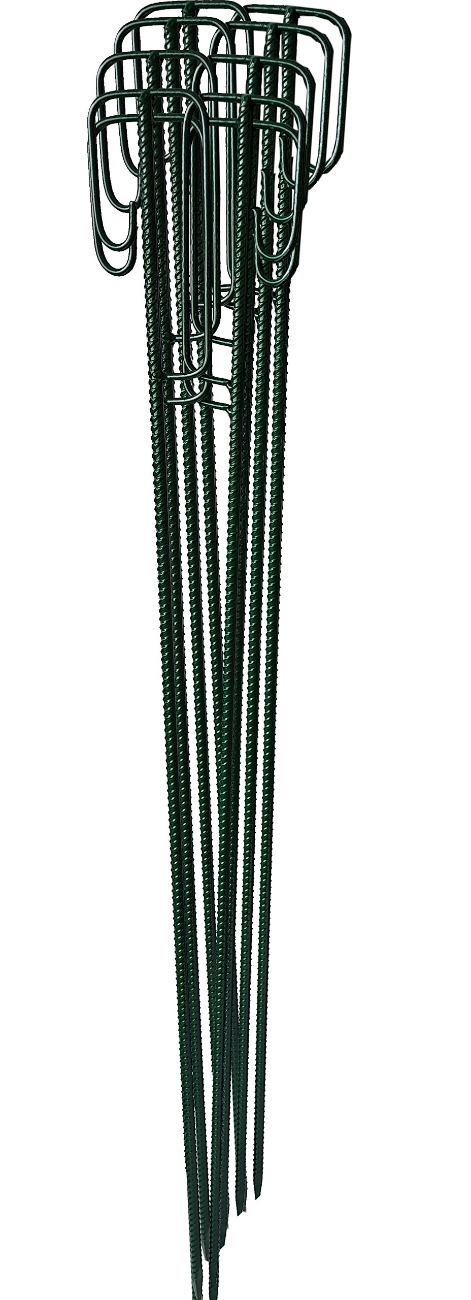 UvV Mobiler Absperrzaun Kunststoff Fangzaun grün 50 m x 1 m hoch + 10 grüne Absperrleinenhalter, Absperrnetz, Maschenzaun, Bauzaun Rolle Kunststoff Extra Reissfest, 150 gr (7,50 kg) (Grün-Grün)
