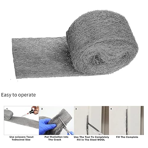 Miniatura 30 de Malla de cobre para control de roedores, malla de alambre resistente de cobre puro para bloqueo de huecos, tela de relleno de 5 x 78 pulgadas