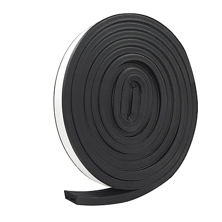 Frost King EPDM Rubber Self-Stick Weatherseal Tape, D-Section, 9/16