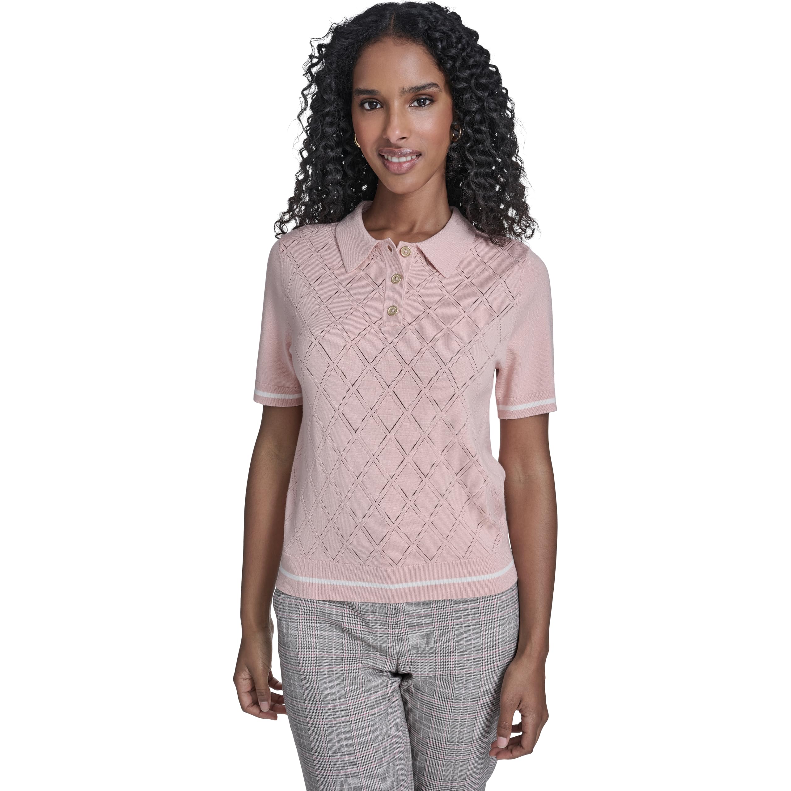 

                                                    Tommy Hilfiger Women's Short Sleeve Johnny Collar 