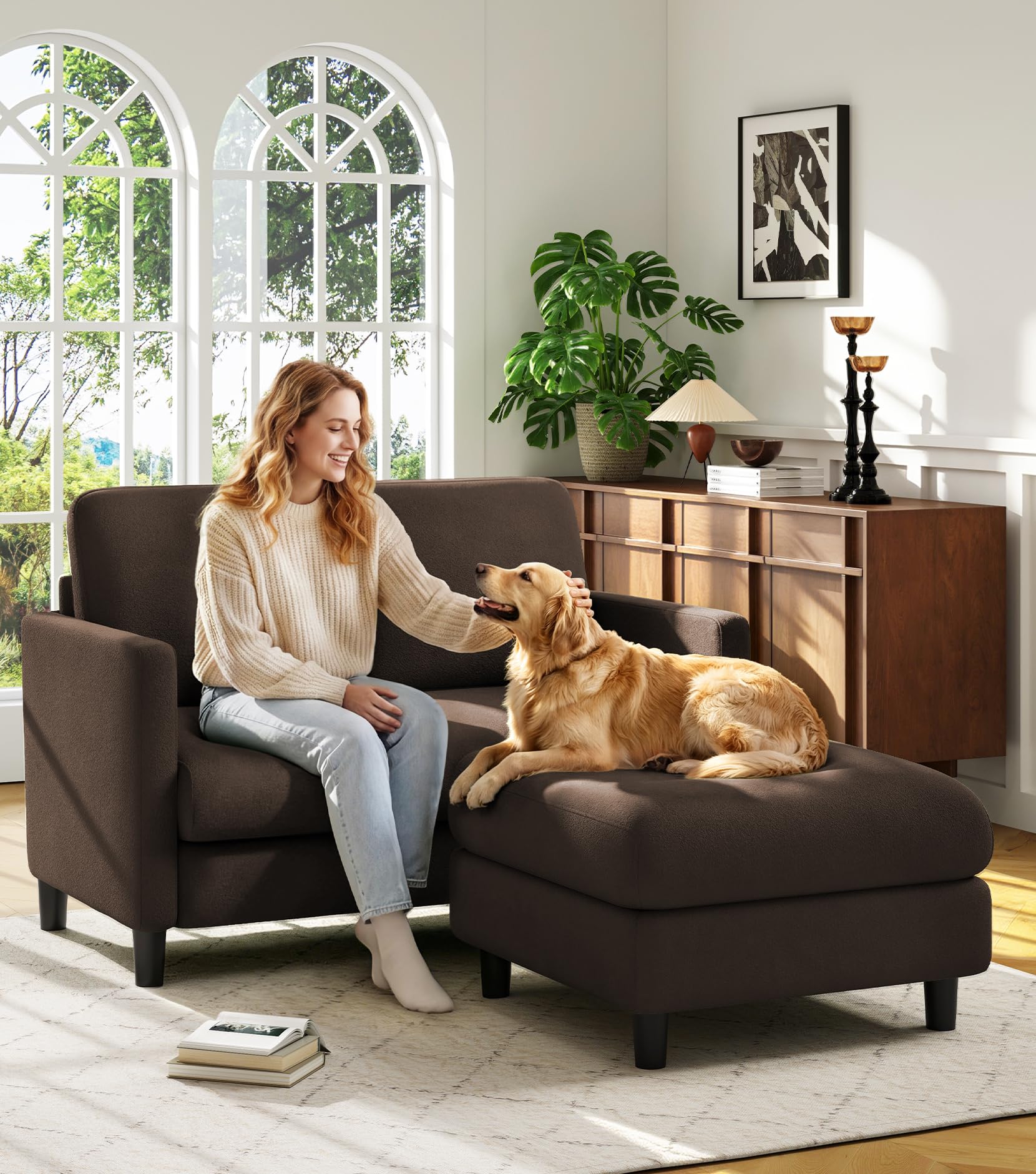 Welzona 51 L-Shaped Couch with Ottoman