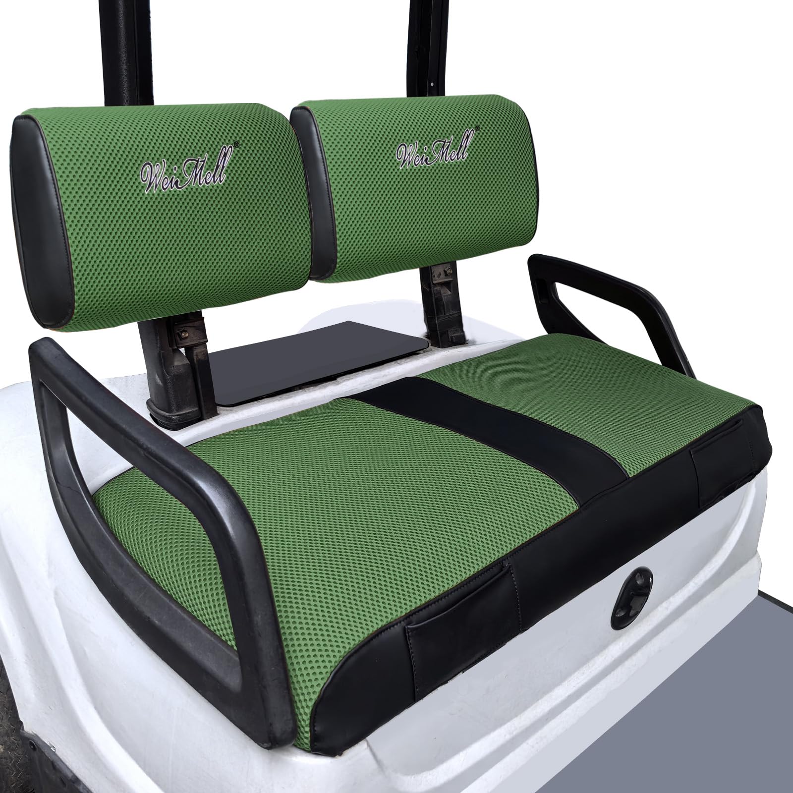 WEIMELL Golf Cart Seat Covers Fit Yamaha G22 G19 G16 G14 G11 G9 G8 G2 Front Seat Covers Thicken Breathable Mesh with Vinyl Leather for Ordinary