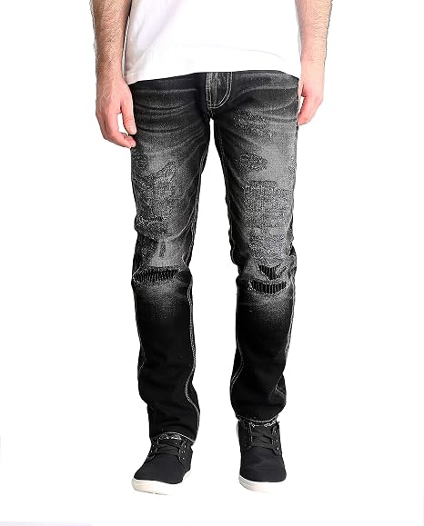 FAMOUS JEANS Men's DORIS Heavy Ripped 