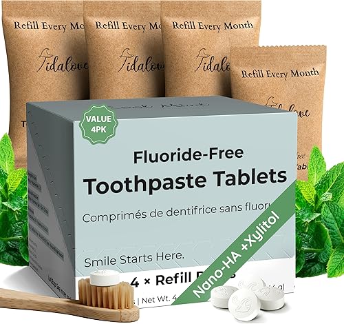 Miniatura 11 de Tabletas de pasta de dientes sin flúor de canela con nanohidroxiapatita Blanqueamiento natural, fortalecimiento del esmalte, sin plástico y apto