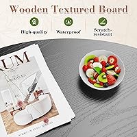 Vista 3 de OLIXIS Mesa auxiliar de madera con compartimento oculto y estante de almacenamiento grande, mesa central de comedor para el hogar, sala de estar