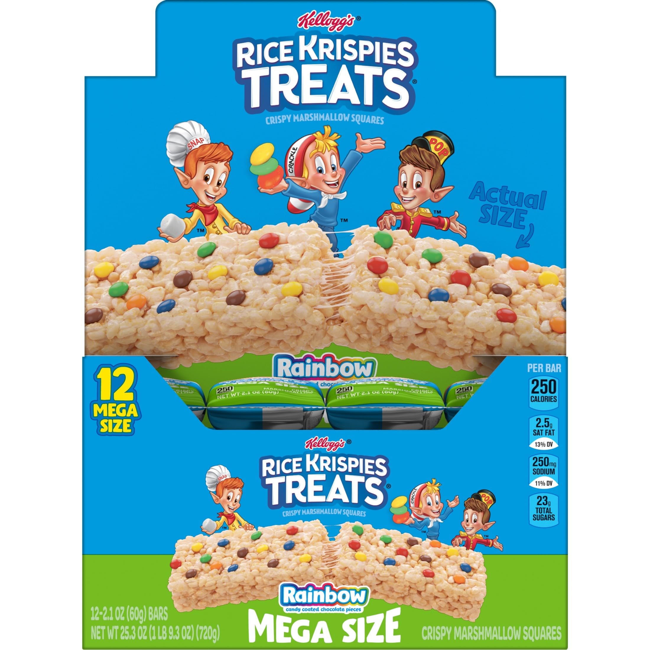 Rice Krispies Treats Rainbow - Barras de 2.1 onzas - 12 unidades