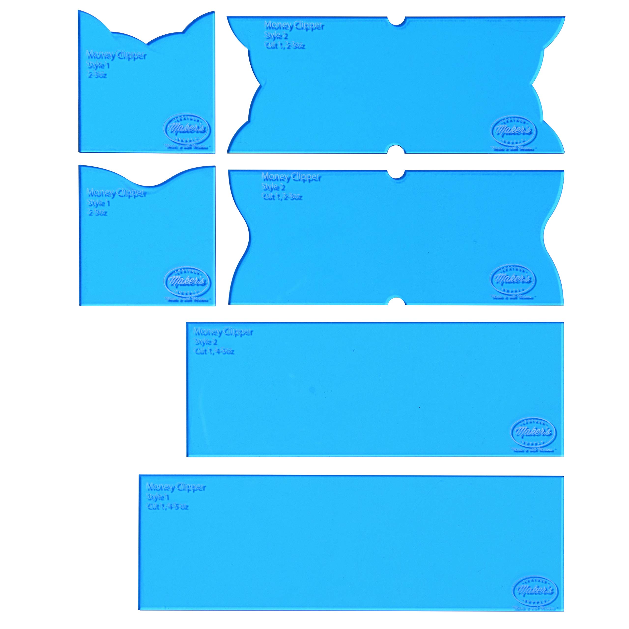 Weaver LeatherMoney Clipper Template Set by Maker's Leather Supply