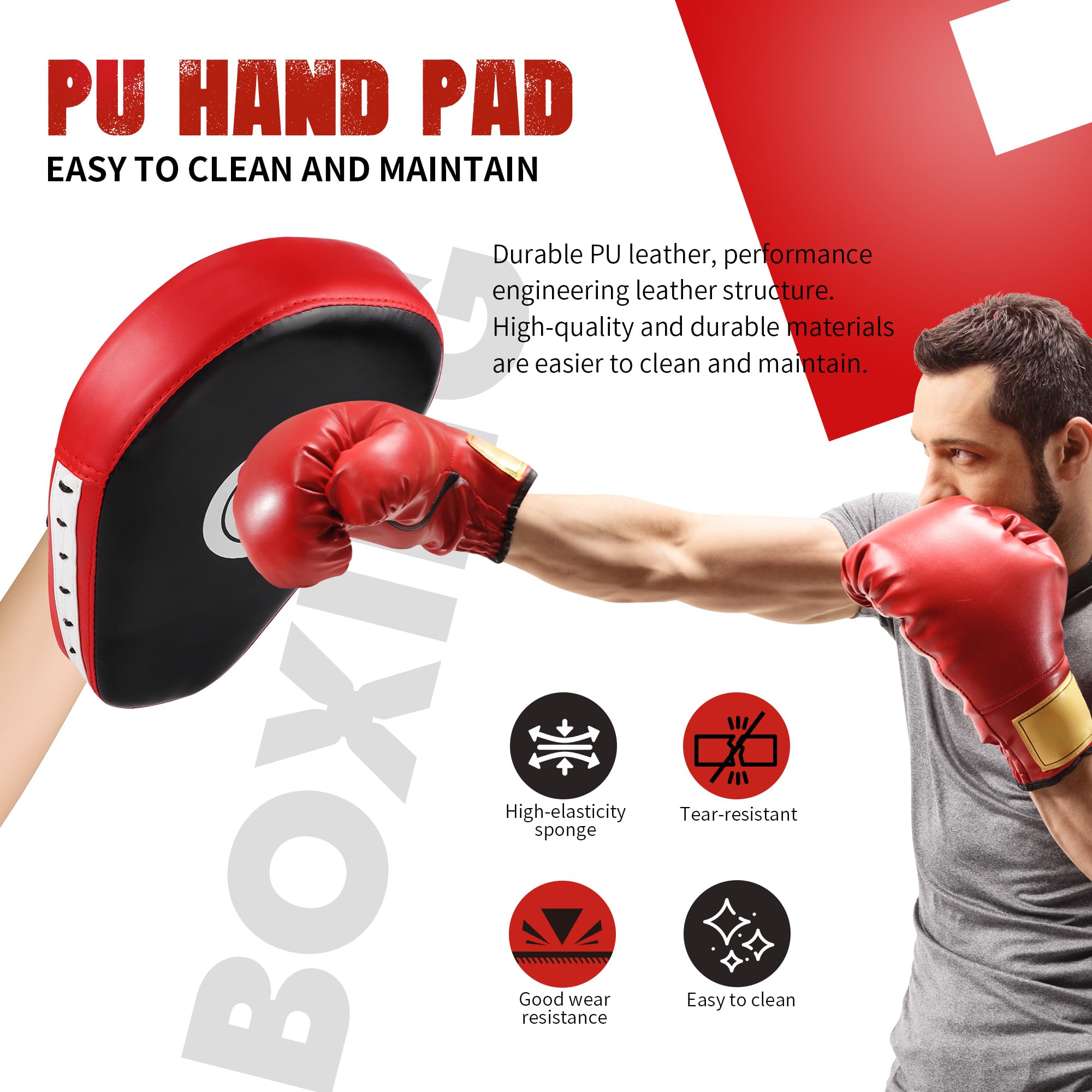 Guantoni da Boxe in PU per Muay Thai, Kickboxing, Karate, Taekwondo e Arti Marziali
