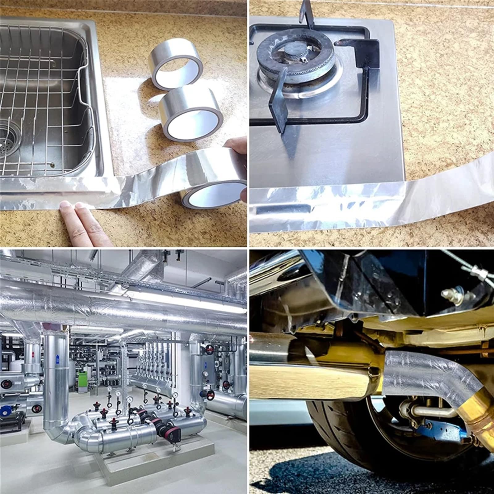 Taśma z folii aluminiowej 30 mm x 5 m do uszczelniania kanałów HVAC