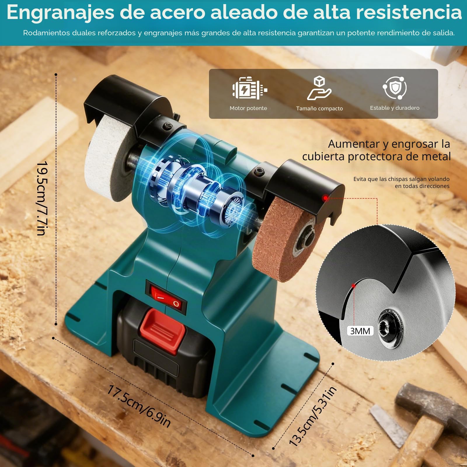 Lijadora De Banda EléCtrica, Mini Afilador De Cuchillos con 2400 mAh Batería Eléctrico Pulidor etite Amoladora de banco de trabajo MáQuina De Pulir Y Lijar De Banda Para Metal Y CarpinteríA