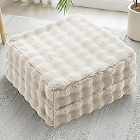 Vista 20 de 2 Piezas Almohadas de Espuma de Alta Densidad para Piso - Almohadas Grandes Mejoradas para Asientos de Adultos - Cojín de Piso para Exteriores