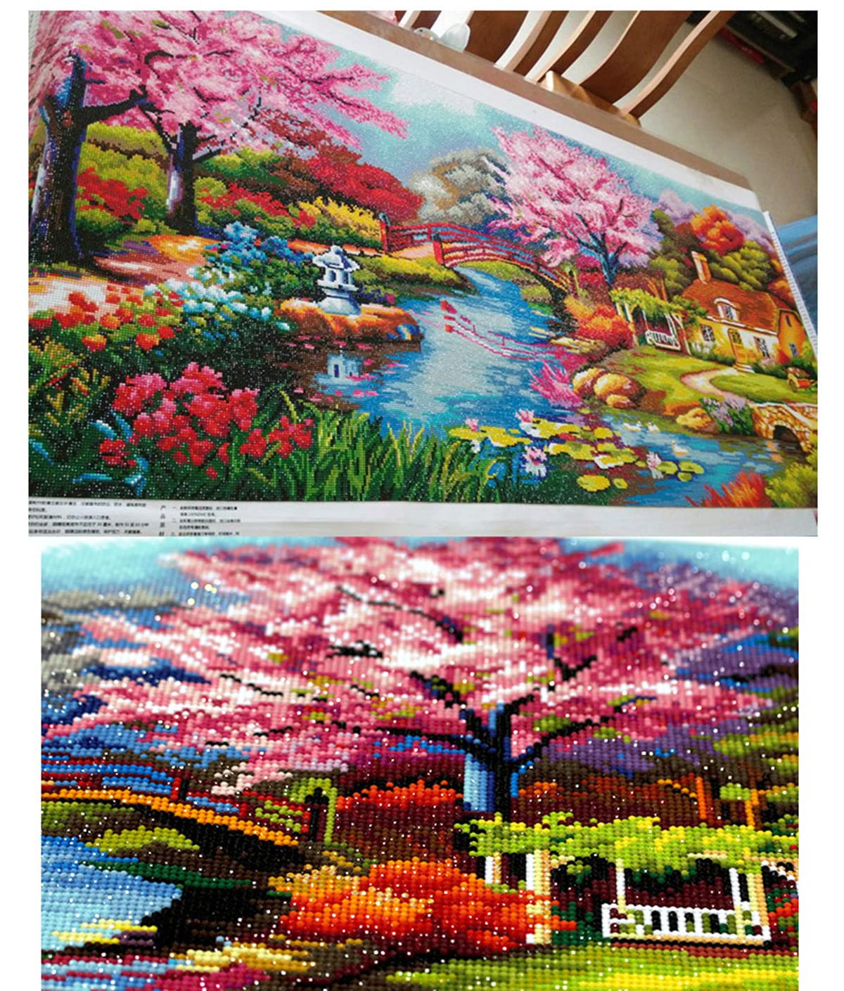 Instarry 5D Diamond Painting Peinture Diamant Paysage Idyllique Decoration Murale Salon Moderne 120x60 cm
