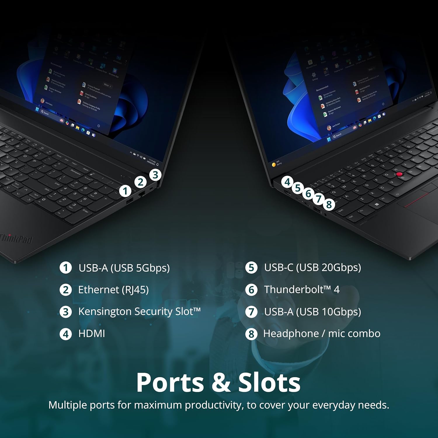 Lenovo ThinkPad E16 G3 16" WUXGA Laptop, Intel Core 7 240H, Intel Graphics, 16GB DDR5 RAM, 3TB Storage (2TB PCIe SSD&1TB Docking Station Set), Backlit Keyboard, Wi-Fi 6E, Win 11, Black