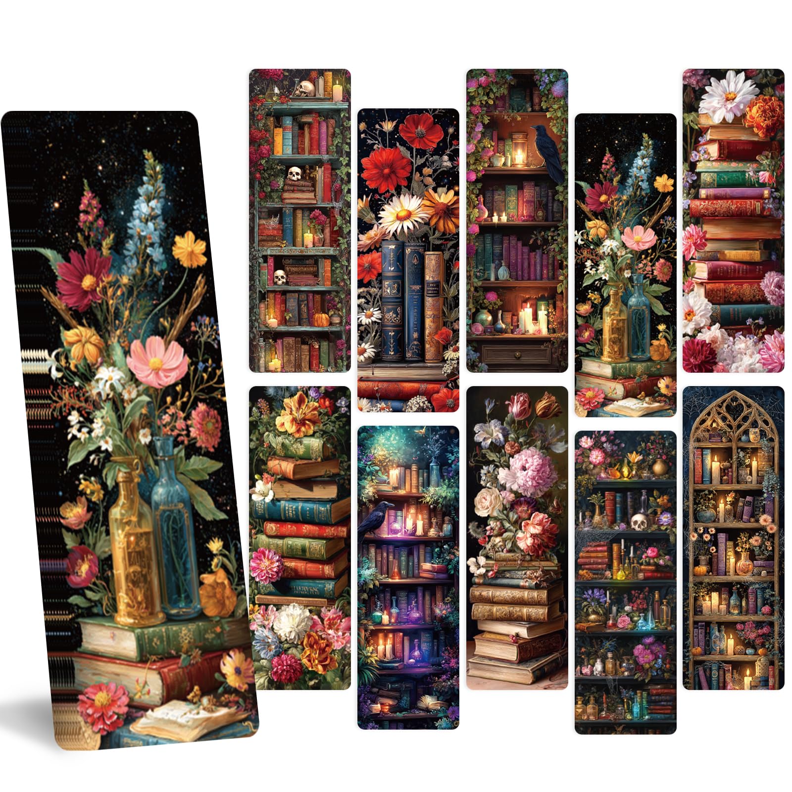 Vintage Book Bulk Bookmark - 100 Pcs Retro Floral Book Bookmarks for Women Book Lovers, Aesthetic Cottagecore Reading Accessories Gifts for Kids Teacher Students