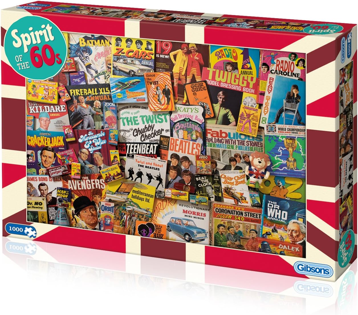 Spirit of the 60s 1000 Piece Jigsaw Puzzle | Sustainable Puzzle for Adults  | Premium 100% Recycled Board | Great Gift for Adults | Gibsons Games :  Amazon.co.uk: Toys & Games