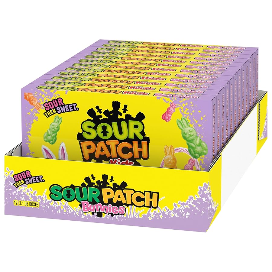 SOUR PATCH KIDS Bunnies Soft & Chewy Easter Candy, Bulk Candy, 12 - 3.1 oz Boxes - image 12