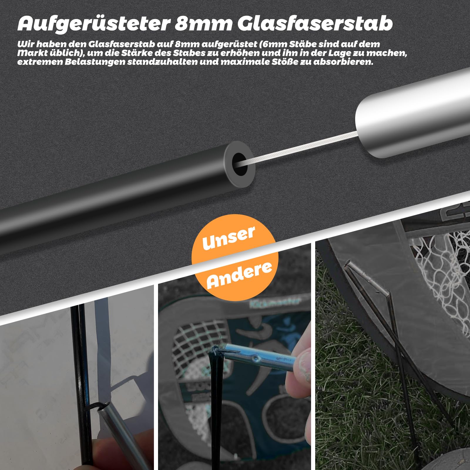 Fussballtor Sets,4 Modi Pop Up Fußballtor Kinder