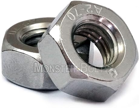 #0-80 Hex Nuts, Stainless Steel, 25 Pack