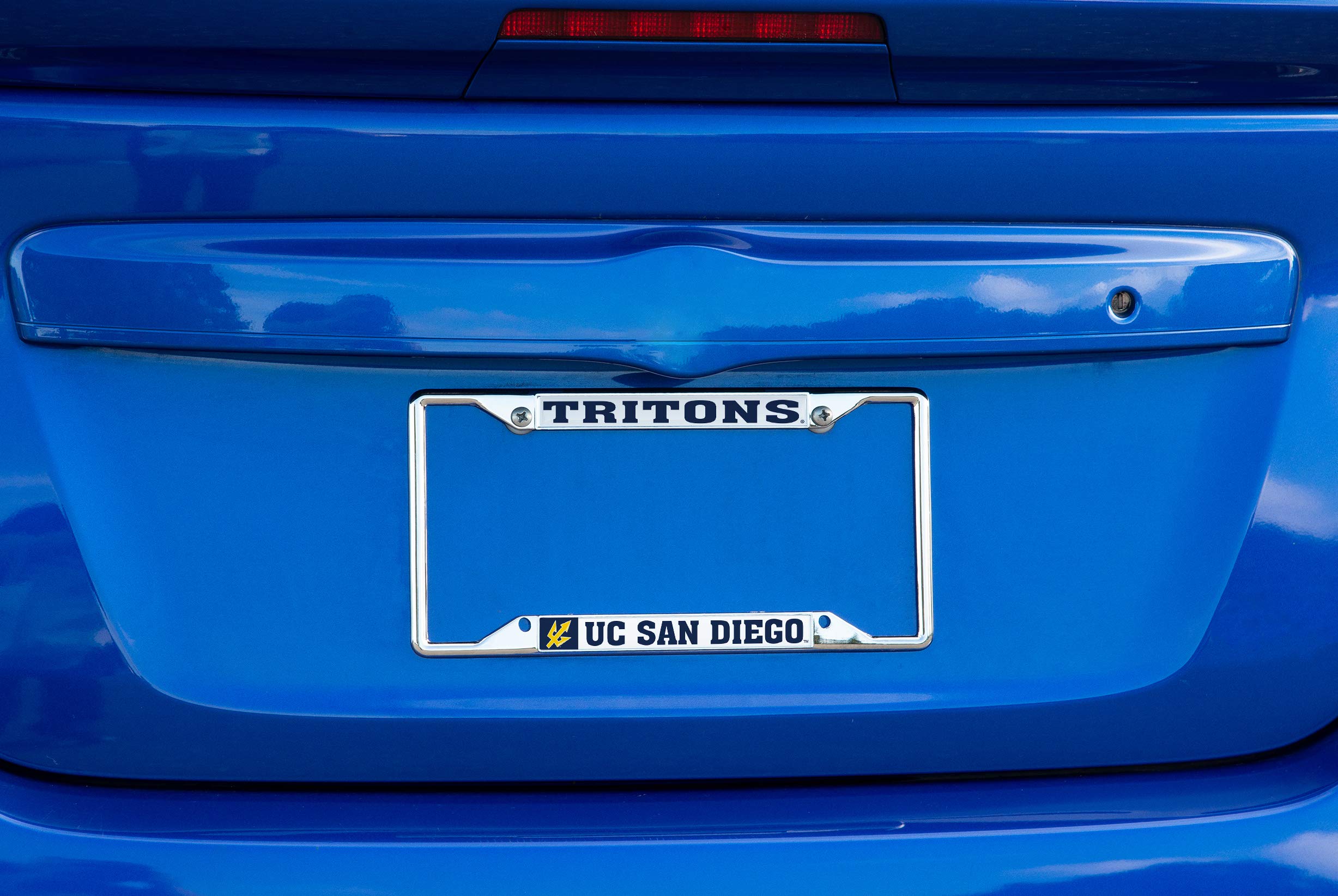 Desert Cactus University of California San Diego Car Accessories Tritons Metal License Plate Frame and Tag Holder for Front or Rear of Car (Mascot)