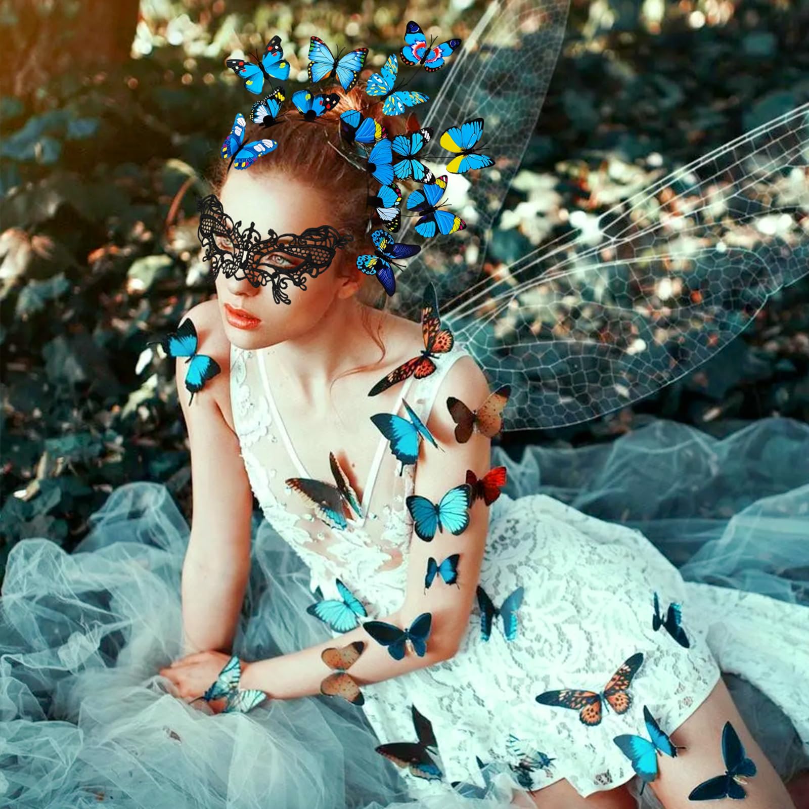 Conte de Fées Papillon Carnaval Ailes Masque Bandeau Déguisement drôle