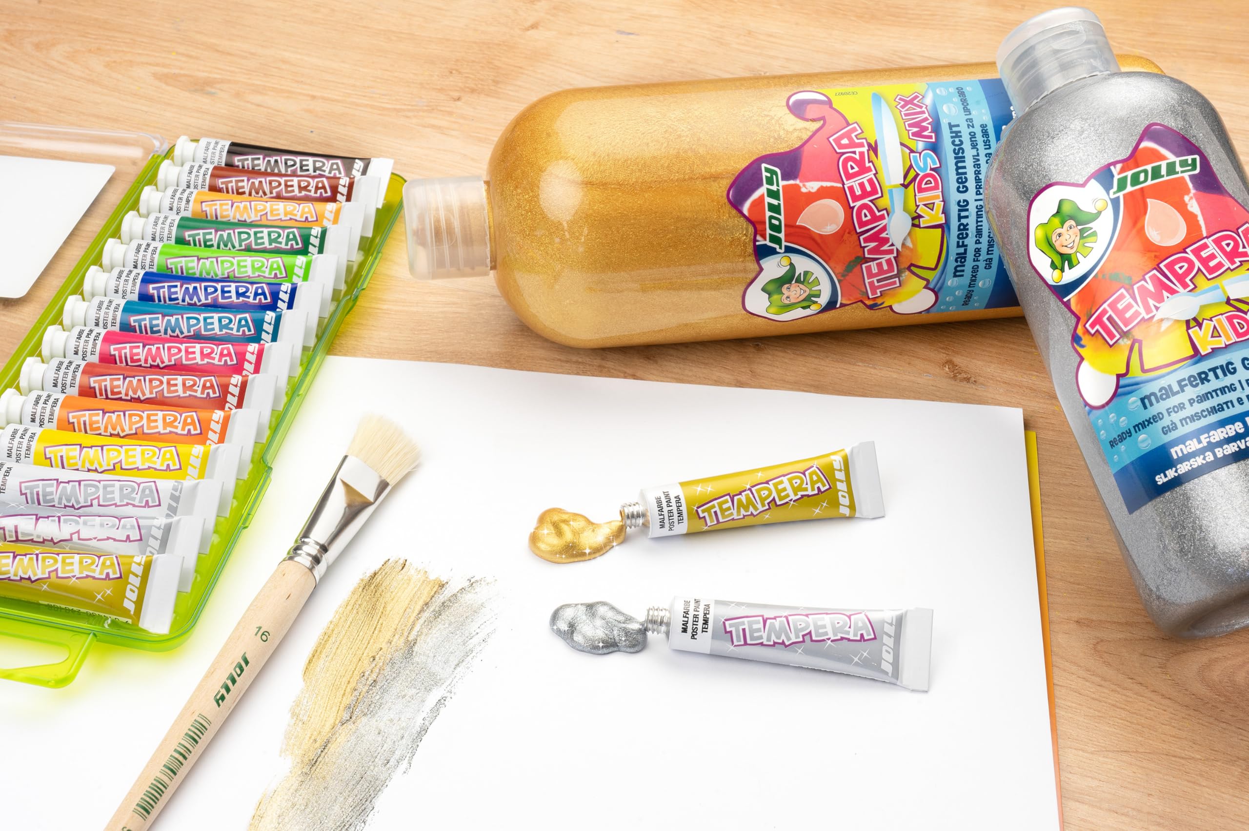Image secondaire de JOLLY Lot de 14 tubes de peinture à la gouache pour enfants - 14 tubes de 7,5 ml chacun - Multicolore - 105 ml