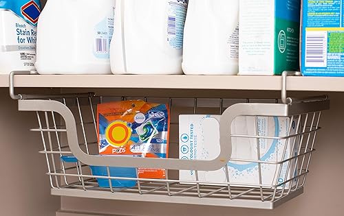 Miniatura 7 de BirdRock Home - 2 unidades de cestas apilables en alambre para almacenamiento de frutas y verduras, para colgar o como estante de pared o cubo de