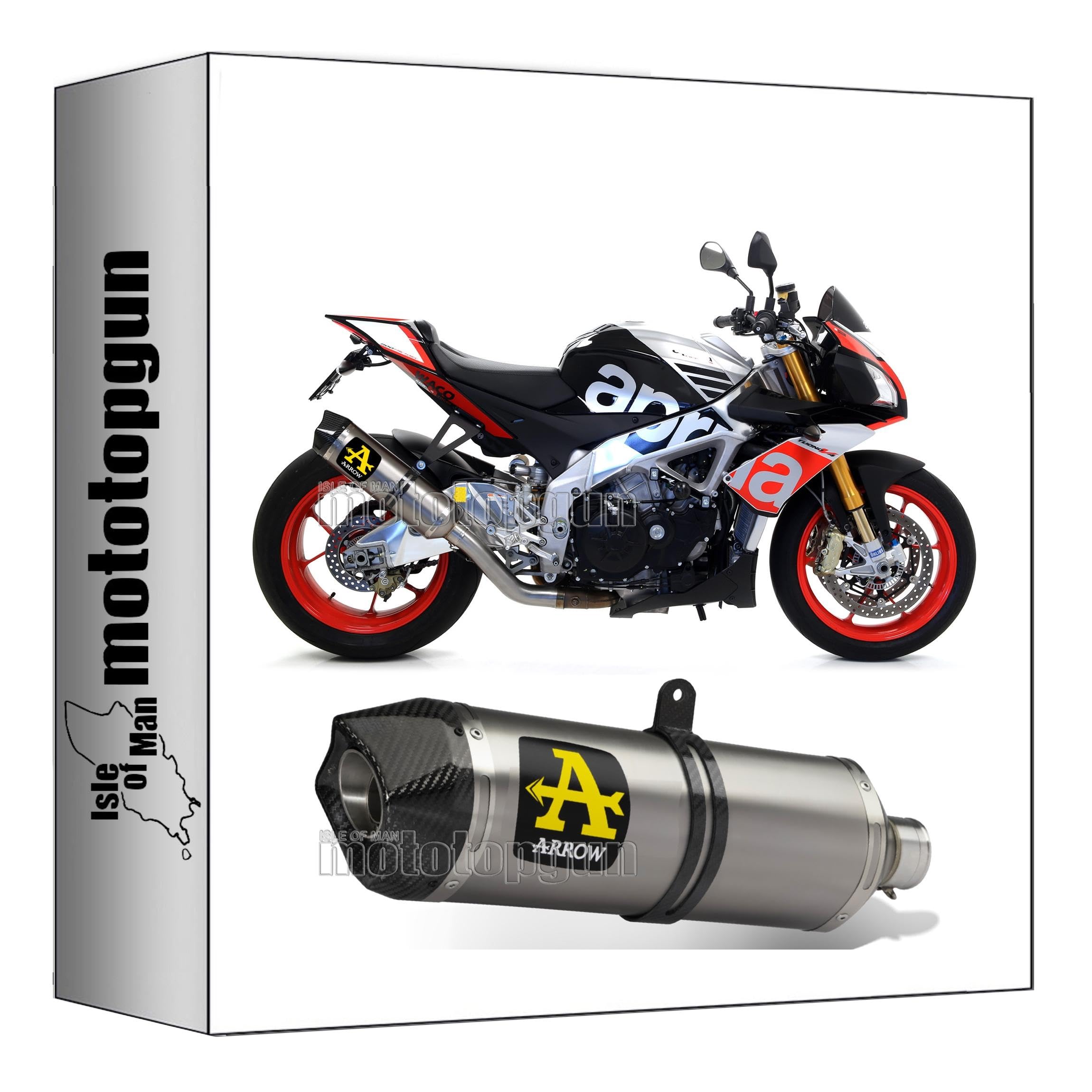 Tubo escape homologado Arrow Race-tech aluminio Aprilia Tuono v4 1100 rr 2015 2016 MotoTopGun 71744ak 4