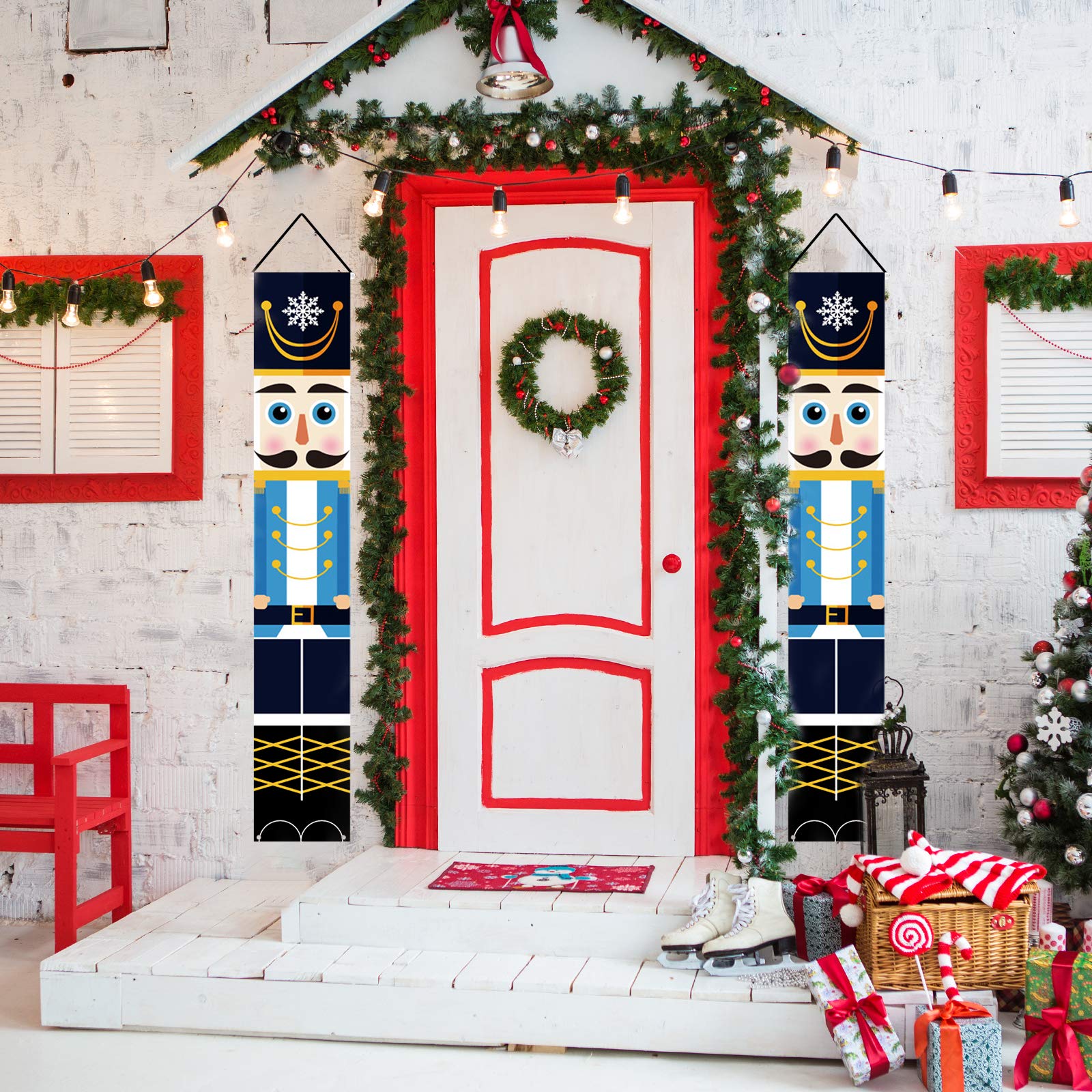 COLOFALLA 2 Stück Frohe Weihnachten Banner Erry Ch Produktbild-Vorschau 2