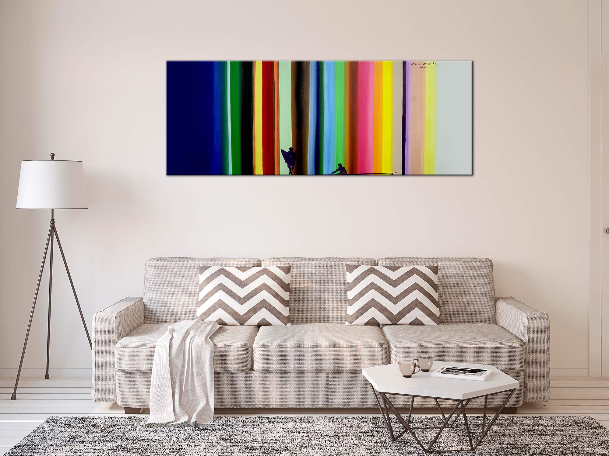 DECLINA, Tableau Toile Imprimée, Tableau Deco City Moderne By Night, 80x50 Cm | Leroy Merlin