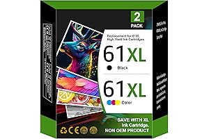 HP 61 XL Black/Tri-Color Ink Cartridge 2-Pack (HP61)