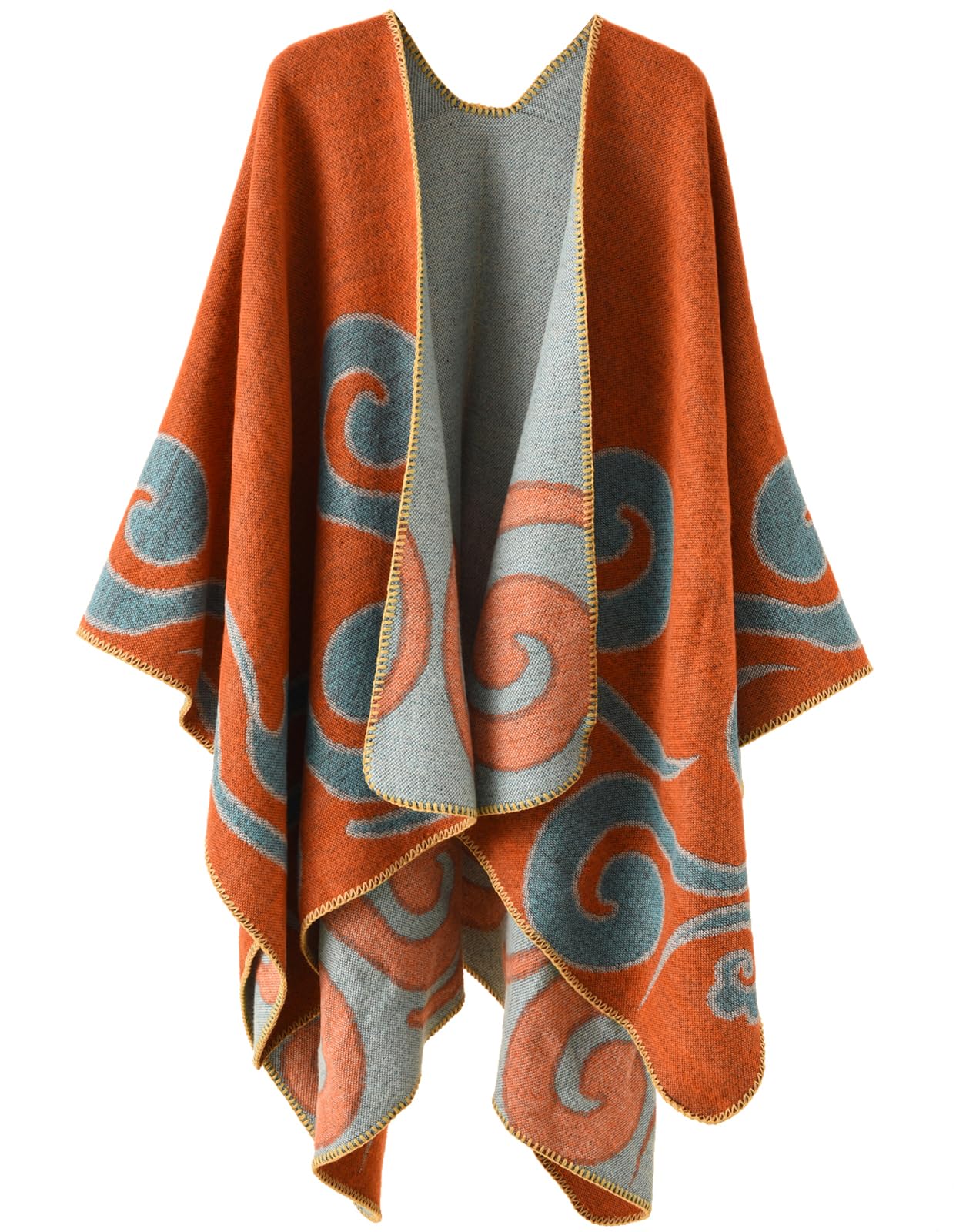 pameila Women's Shawl Wraps Open Front Poncho Cape Oversized Sweaters Casual Cardigan Shawls for Fall Winter-picture-20
