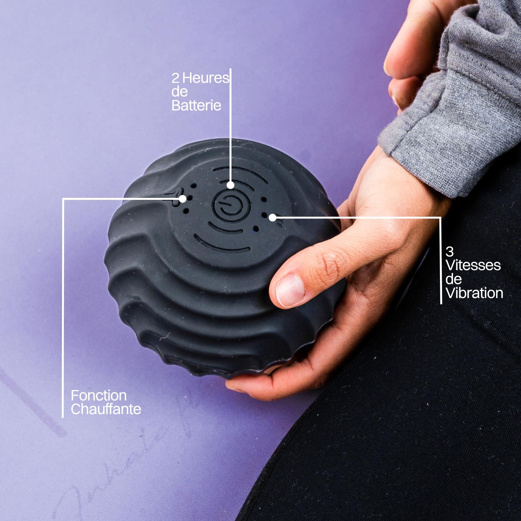 Vibrations-Massageball Von Silvergear  4 Stufen Fr Tiefe Muskelentspannung