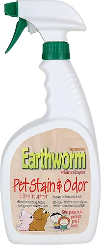 Miniatura 6 de Earthworm Quitamanchas y eliminador de olores para mascotas, elimina el olor a orina con fórmula enzimática natural, espray sin fragancia, 64 onzas