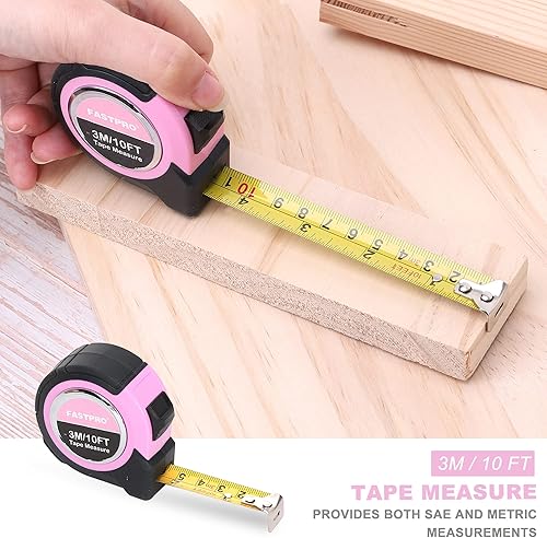 Miniatura 6 de FASTPRO Kit de herramientas rosa de 7 piezas, juego de herramientas para el hogar para mujeres, herramientas manuales básicas para mantenimiento y