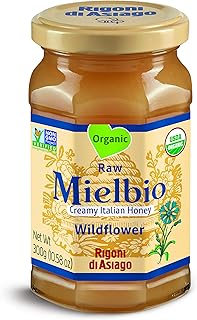 Rigoni di Asiago Organic Mielbio Wildflower Creamy Honey, 10.58 ounce, (Pack of 1)