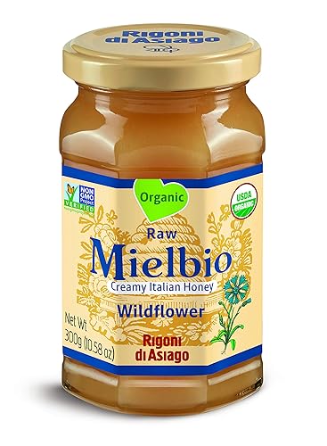 Rigoni di Asiago Mielbio Mielbio Miel cremoso de flores silvestres, 10.58 onzas, (paquete de 1)