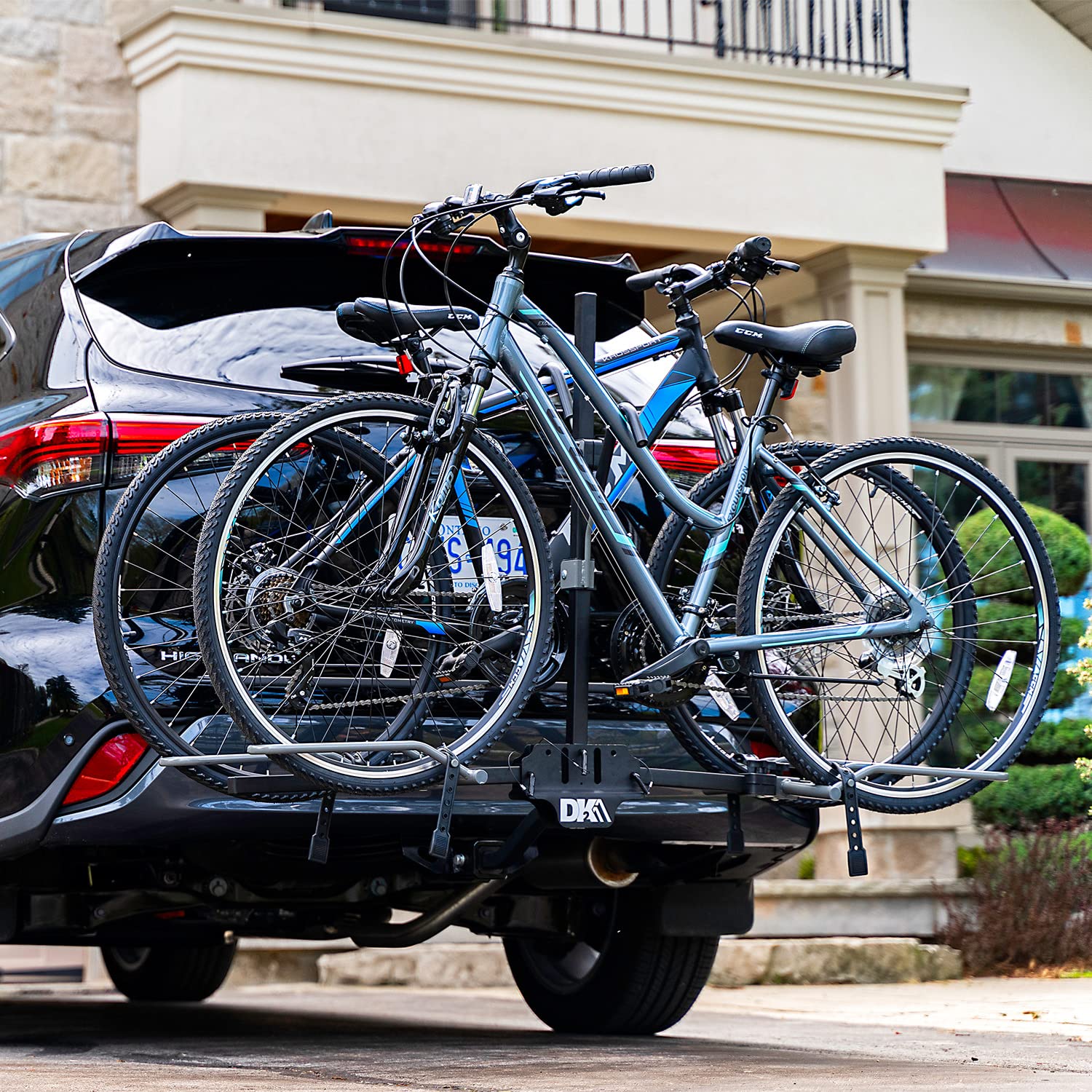 DK2 2-Bike Hitch Mount Bicycle Carrier | BCR590| Platform Design | 80 lb. Carrying Capacity | Measures 40 x 10.5 x 5.5 Inches