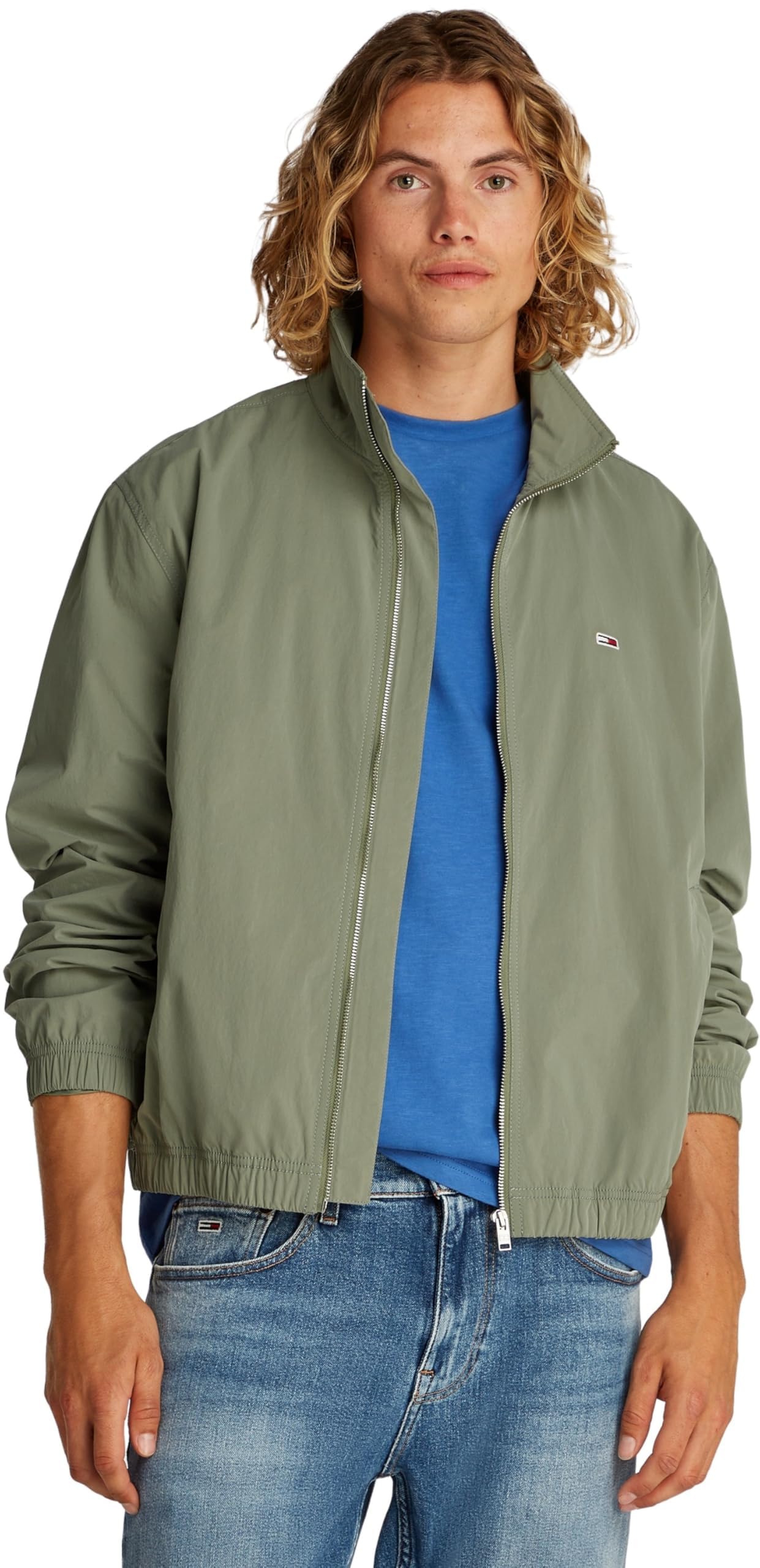 Tommy Jeans Men TJM ESSENTIAL JACKET EXT Windbreaker Jacket, Green, 3XL