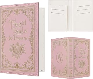 Book Wallet for Women, RFID Blocking Magnetic Credit Card Wallets Pink