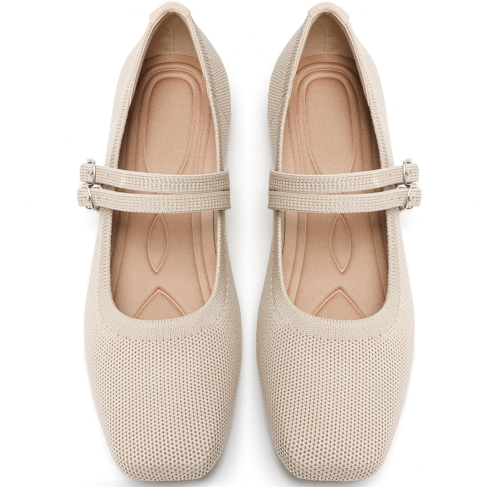 Womens Woven Ballet Flats, Foldable Mary Jane Shoes for Casual Wear