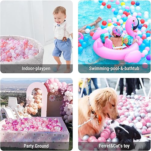 Miniatura 32 de STARBOLO Pelotas de estrella para niños pequeños, 100 unidades, estrellas de 2.55 pulgadas, sin ftalatos, sin BPA, no tóxicas, a prueba