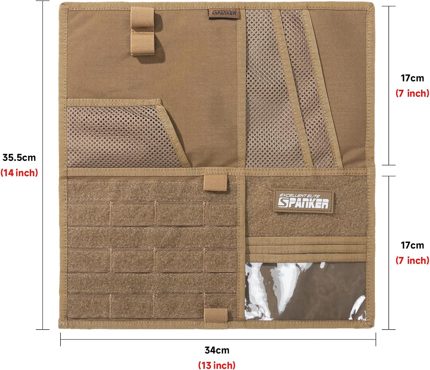 EXCELLENT ELITE SPANKER Tactical Visor Panel Organizer for Pickup F150 Large Molle Vehicle Sun Visor Holder Car Sunshade Storage Pouch