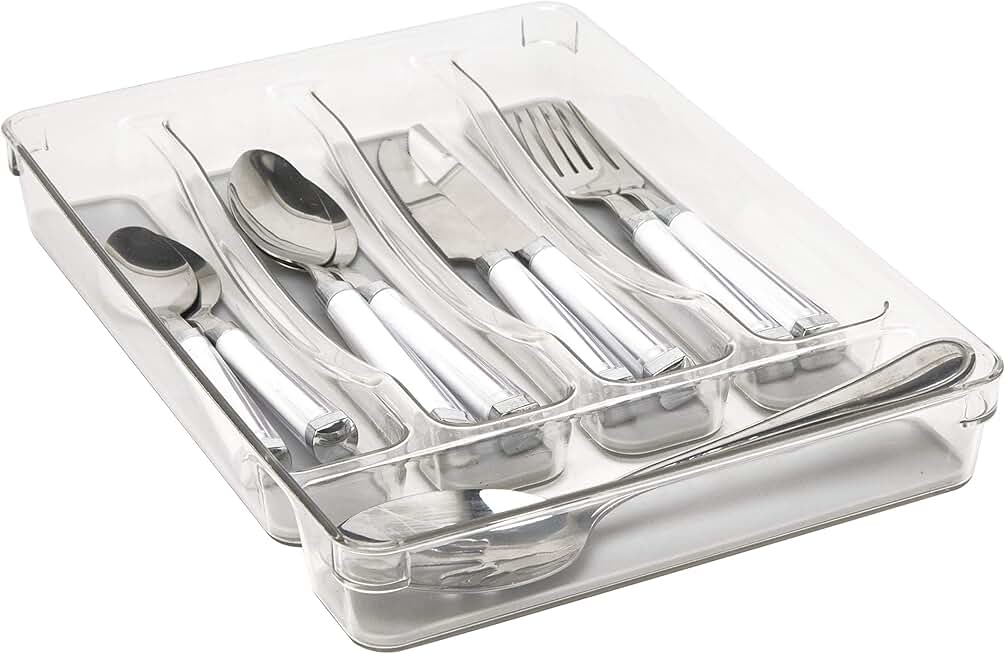 covered silverware tray