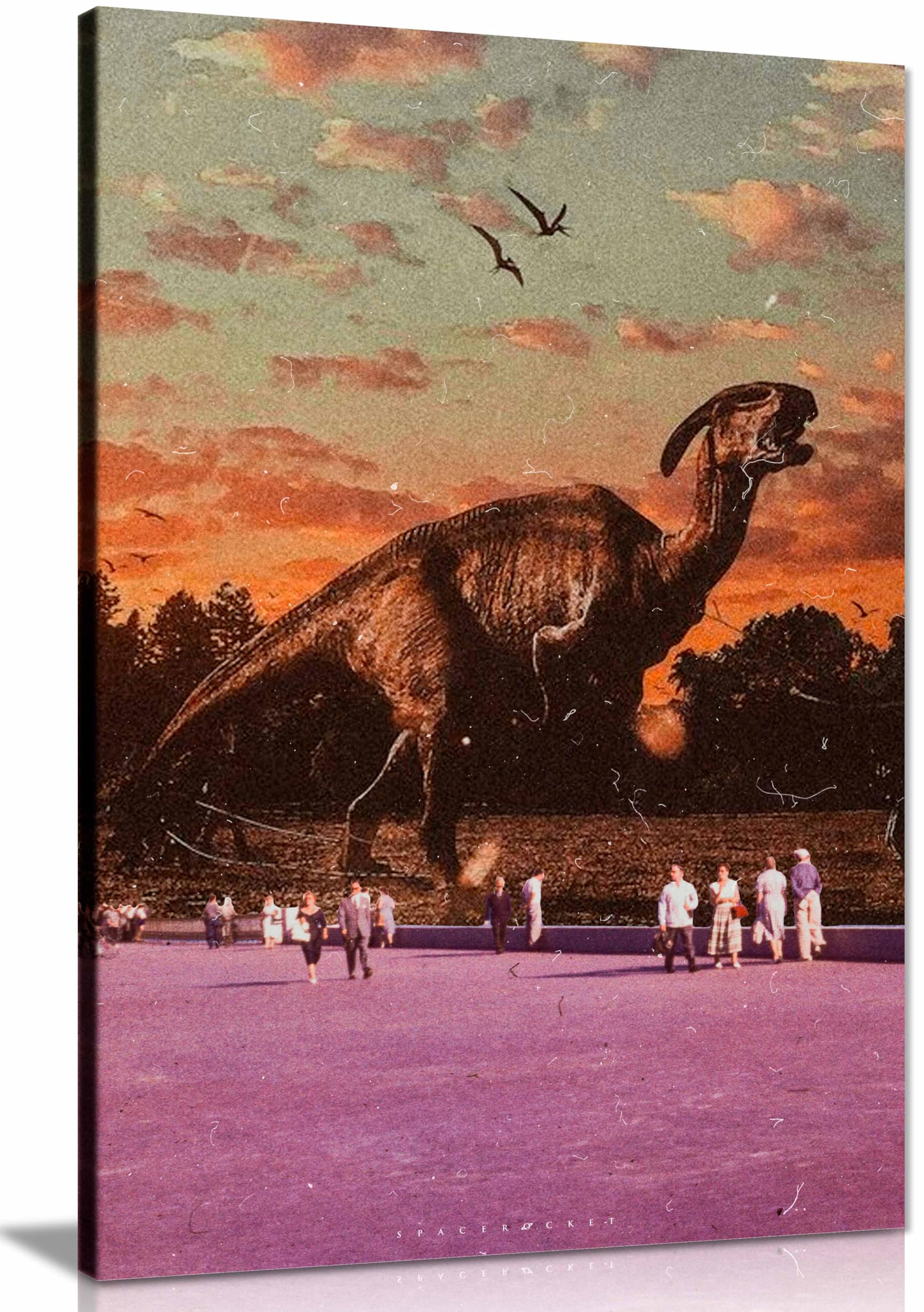 Panther Print Framed Canvas Dinosaur Print, Pictures For Home Walls, Bedroom, Living Room & Bathroom Decor 91X61cm (36X24in)
