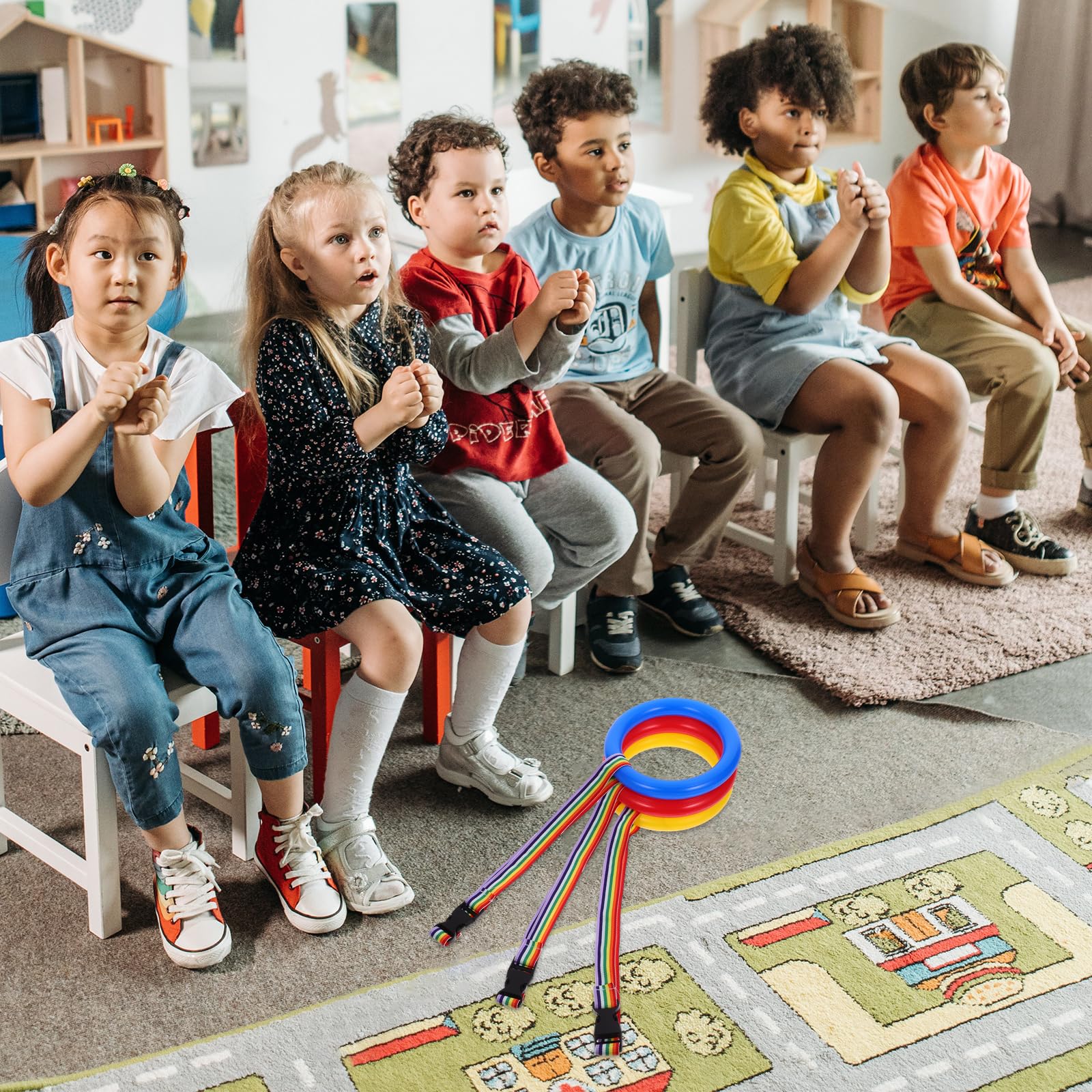 Vaguelly Corde De Marche Anti-Perte Pour Enfants 3 Pièces Poignées Confortables Sécurité Garderies Maternelles Sorties Extérieures
