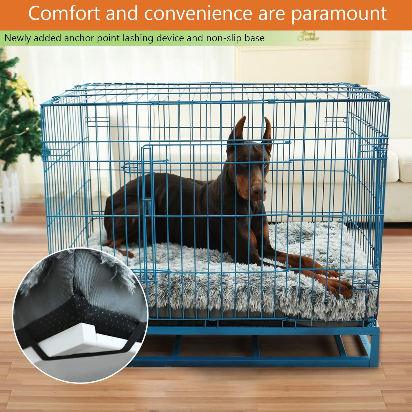 Generisch Hundekorb Groß Hundebett Flauschig Hunde Bett Katzensofa Luxus Hundenest Grosse Hunde OrthopäDisch(104x74cm)