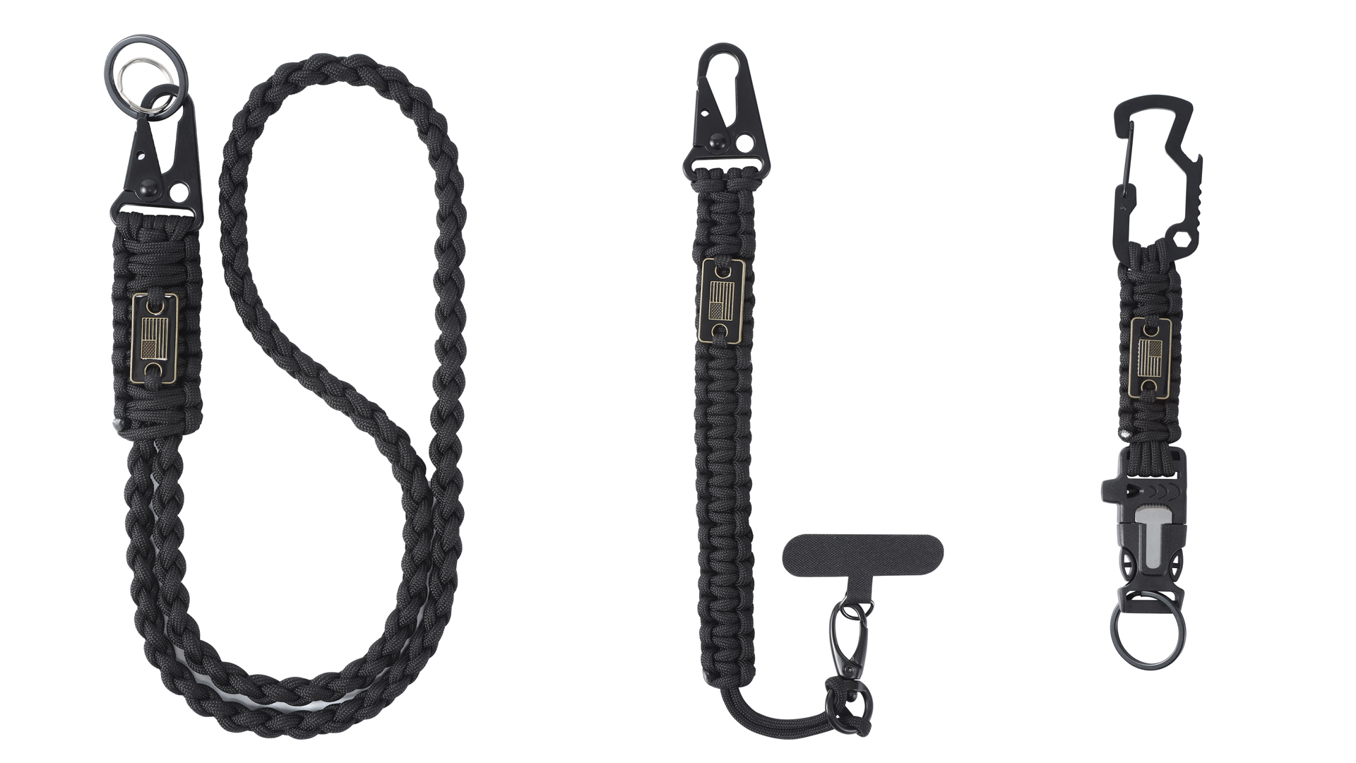 Amazon.com: YIWUBAI Heavy Duty Braided Paracord Lanyard for ID