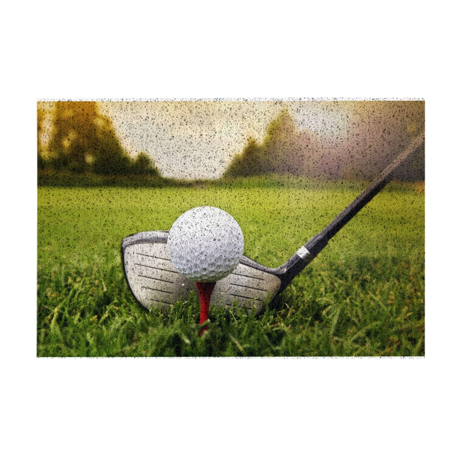 Paillasson sport balle de golf 61x40,6 cm tapis de porte absorbant