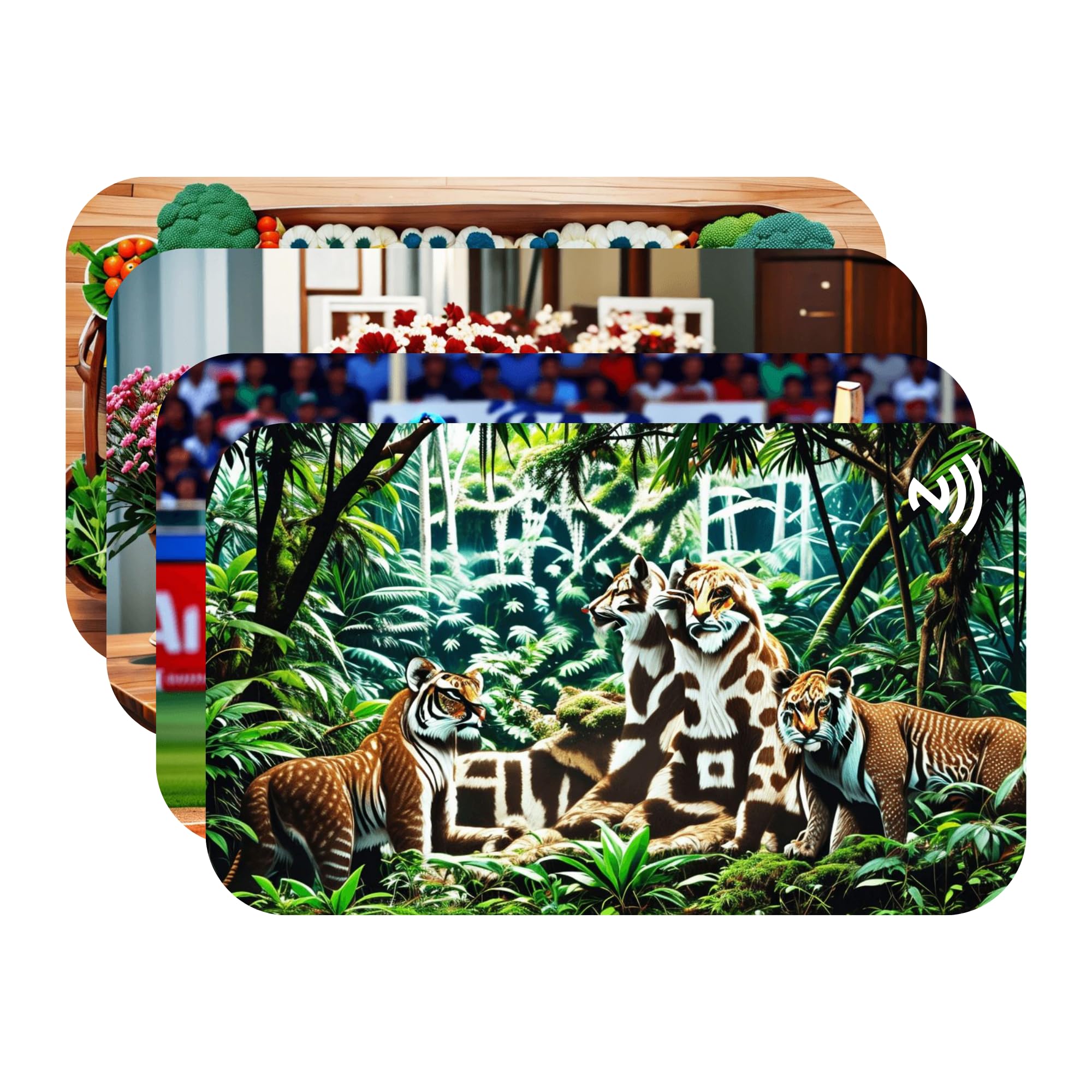 VCARDE.COM - India's First - Customizable AI Designed Artistic Multicolour NFC Business Card - Lifetime Plan Included - Server in India (Design 12)